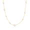 Gold Asymmetric Shell Pearl Station Necklace