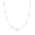 Gold Asymmetric Shell Pearl Station Necklace