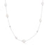 Silver Asymmetric Shell Pearl Station Necklace