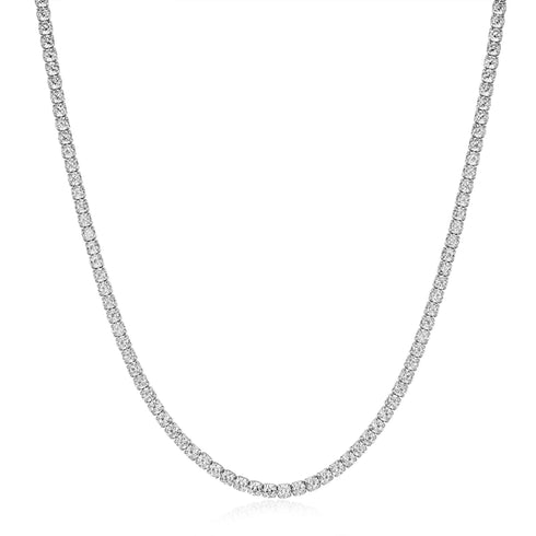 Silver Classic Tennis Necklace