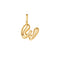 Gold W Letter Charm