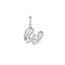 Silver W Letter Charm