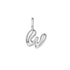 Silver W Letter Charm