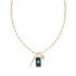 Gold Link Charm Chain Necklace