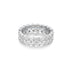 Silver Double Row Bezel Ring