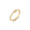 Gold Cross Cubic Zirconia Ring