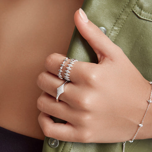 Silver Pavé Sparkle Ring