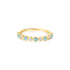Gold Bezel Lab Created Turquoise Ring