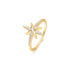 Gold Eight-Pointed Star Signet Ring