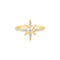 Gold Eight-Pointed Star Signet Ring