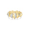 Two-Tone Sparkling Bold Puffy Spike Ring