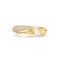 Gold Sparkle Pearl Crossover Adjustable Ring