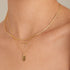 Gold Glam Tag Pendant Necklace