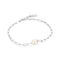 Silver Pearl Sparkle Chunky Chain Bracelet