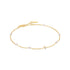 14kt Gold Pearl and White Sapphire Bracelet