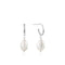 Silver Pearl Mini Hoop Earrings