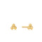 14kt Gold Triple Ball Stud Earrings