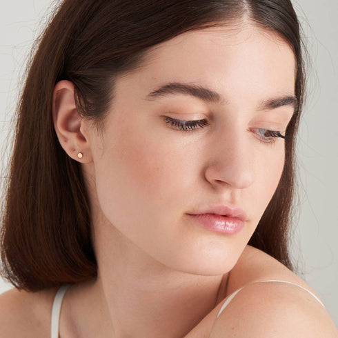 14kt Gold Disc Stud Earrings