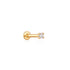 14kt Gold Stargazer Natural Diamond Single Labret Earring