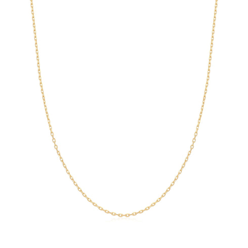Gold Mini Link Charm Chain Necklace