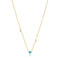 14kt Gold Turquoise and White Sapphire Necklace