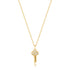 14kt Gold Natural Diamond Key Necklace