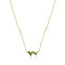 14kt Gold Tourmaline and White Sapphire Necklace