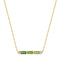14kt Gold Tourmaline and White Sapphire Bar Necklace