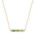 14kt Gold Tourmaline and White Sapphire Bar Necklace