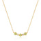 14kt Gold Peridot and White Sapphire Necklace