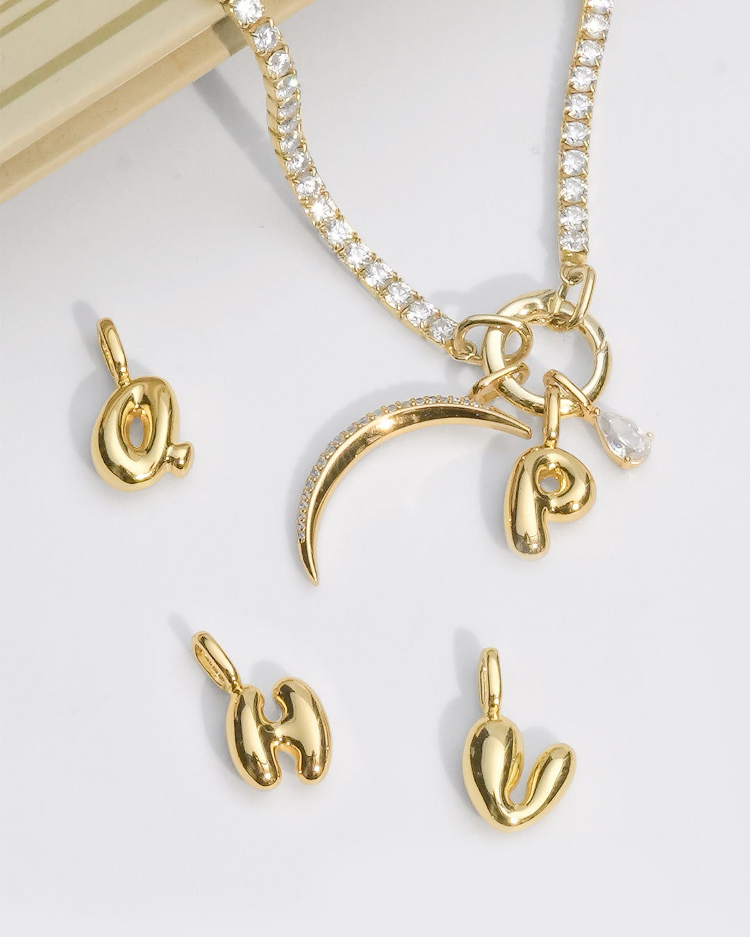 Gold P Letter Charm
