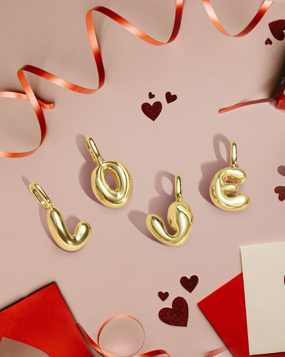 Gold E Letter Charm