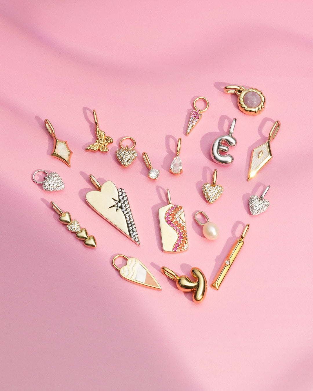 Gold E Letter Charm