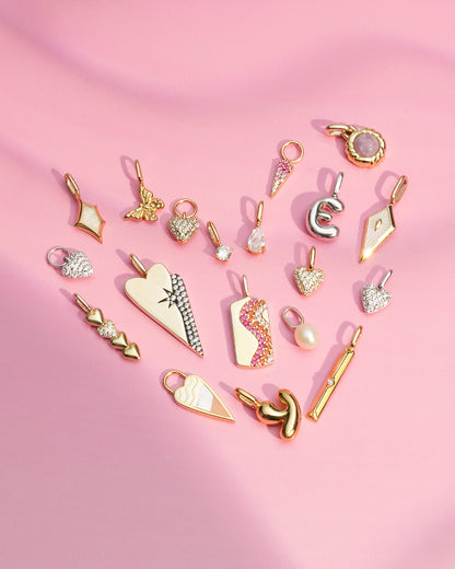 Gold E Letter Charm