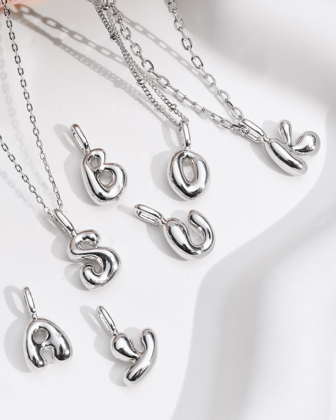 Silver A Letter Charm