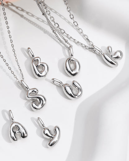 Silver A Letter Charm