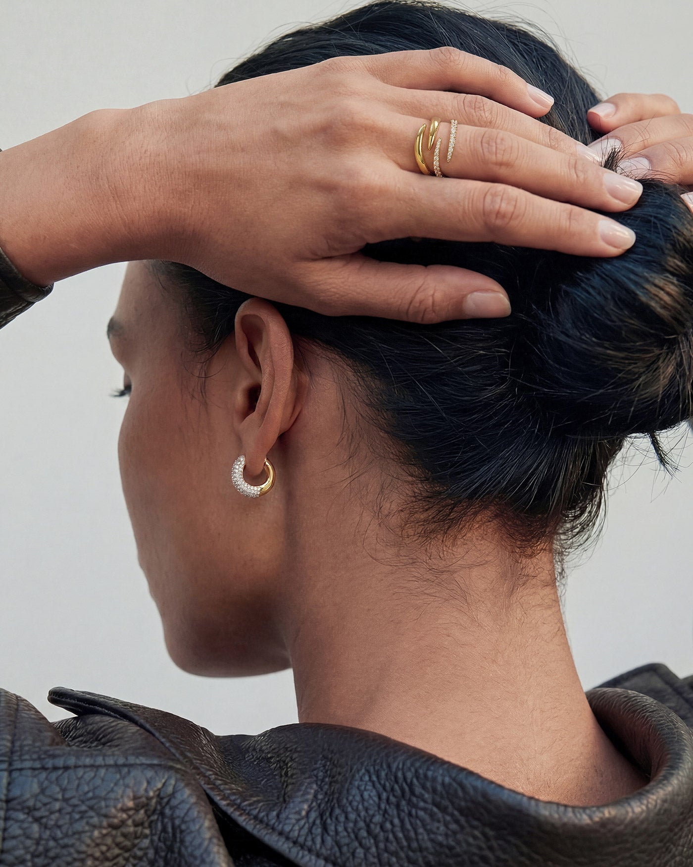 Gold Spiral Adjustable Ring