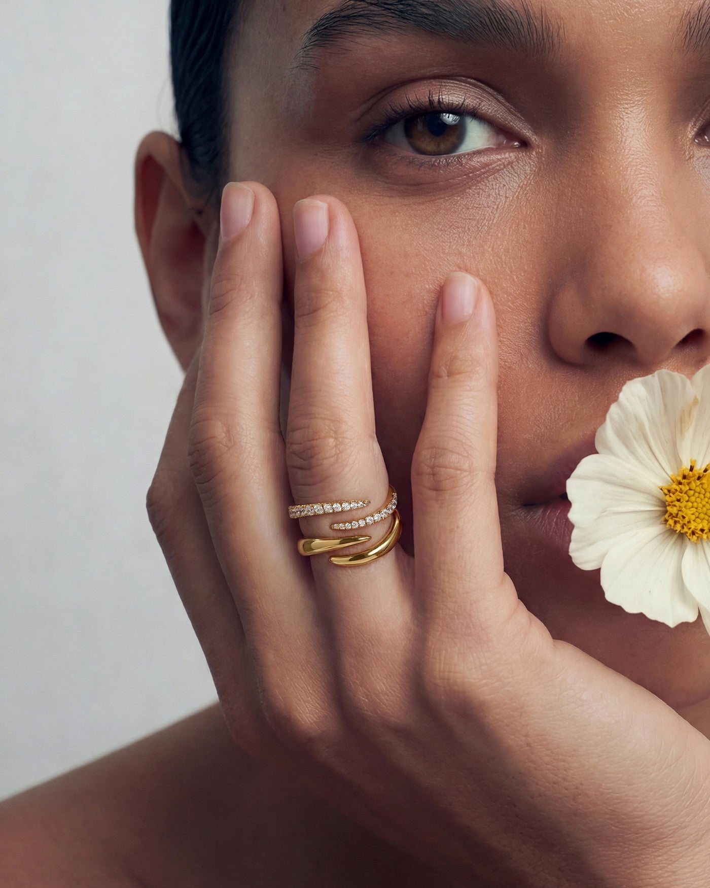 Gold Spiral Adjustable Ring