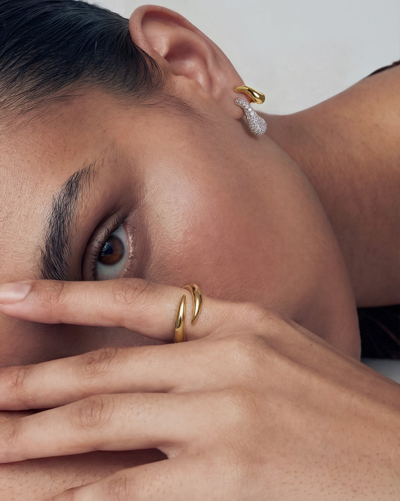 Gold Spiral Adjustable Ring