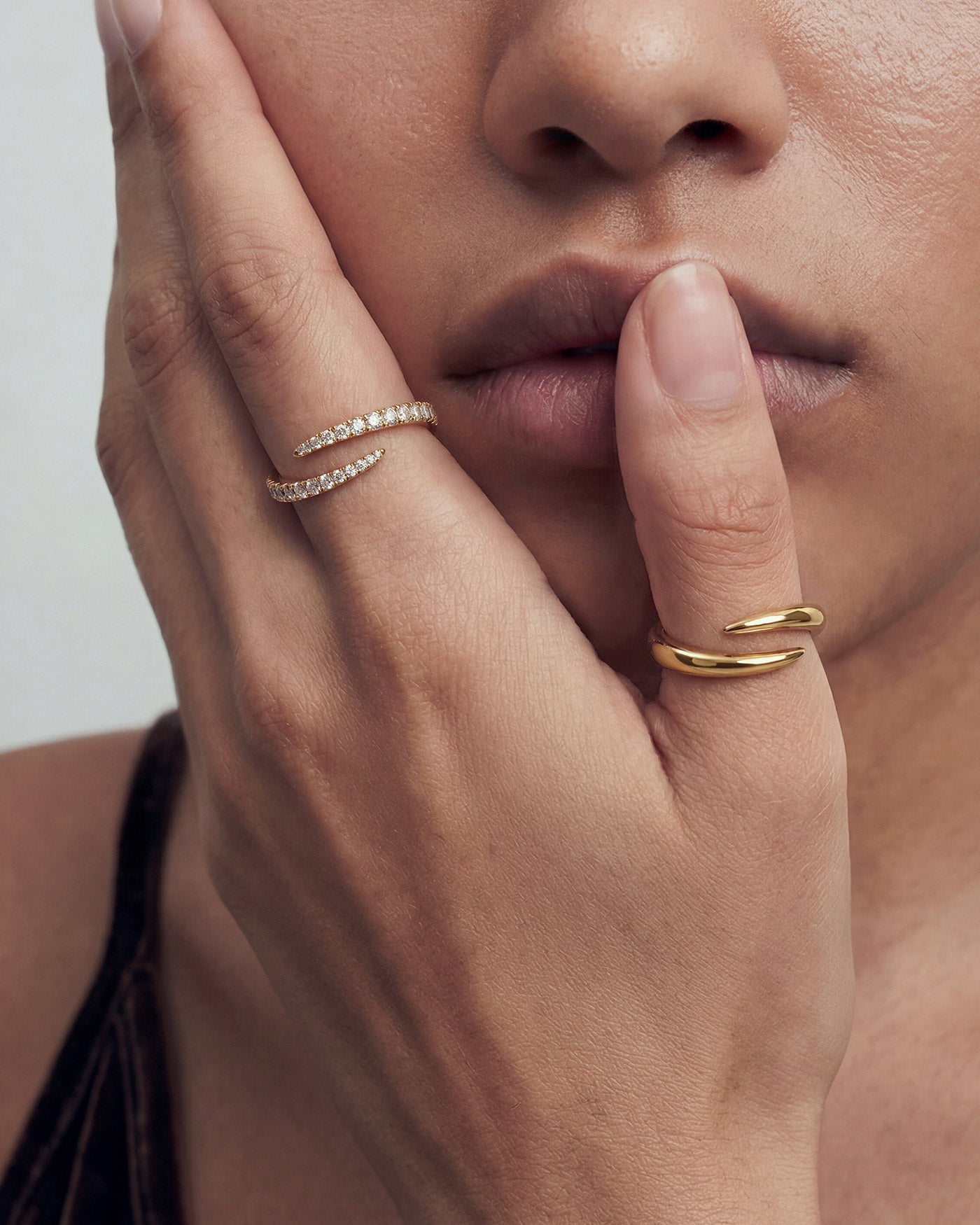 Gold Spiral Adjustable Ring