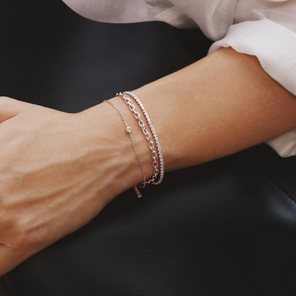 Silver Medium Chain Bracelet