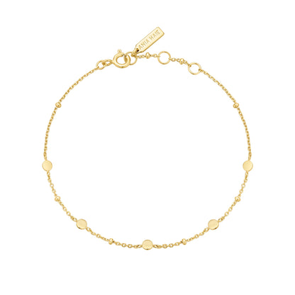 Gold Disc Station Bracelet