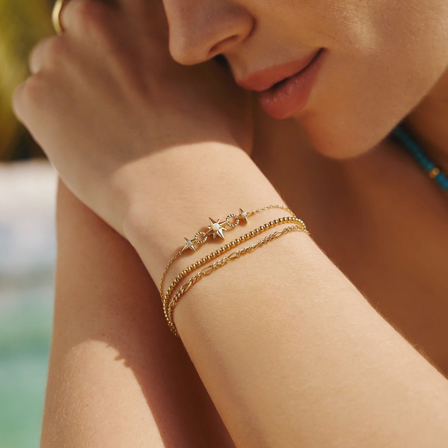 Gold Beaded Bracelet