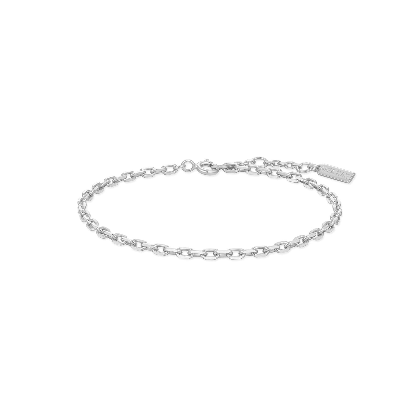 Silver Paper Clip Chain Bracelet