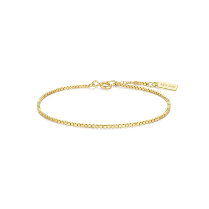Gold Box Chain Bracelet