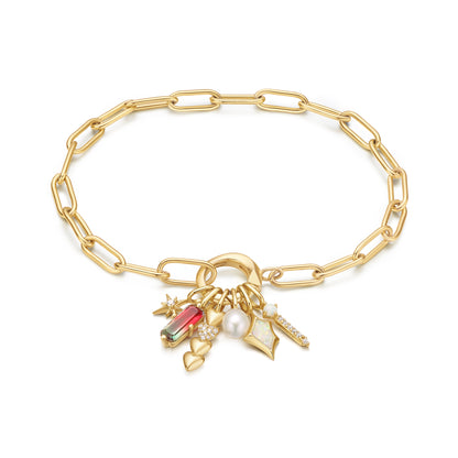 Gold Pearl Charm