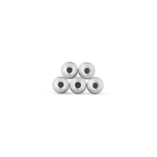 Silver Replacement Ear Barbell Ball X 5