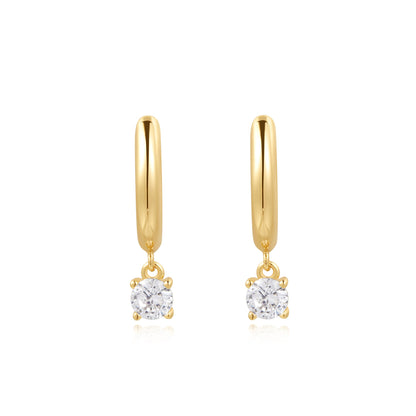 Gold Drop Solitaire Huggies