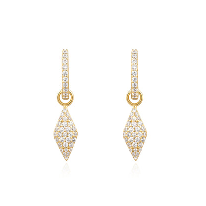 Gold Pavé Sparkle Huggies