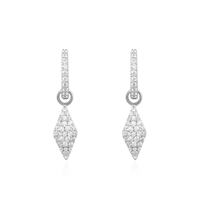 Silver Pavé Sparkle Huggies